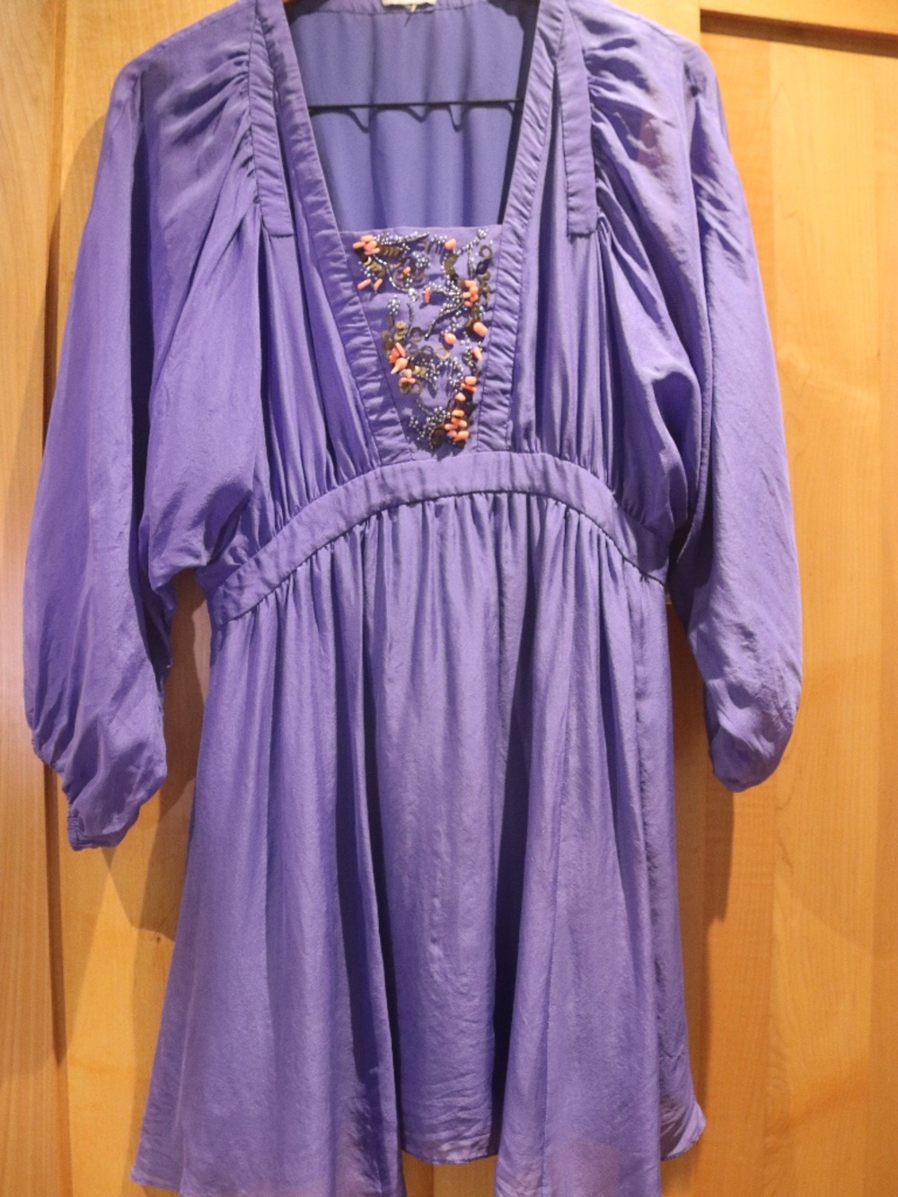 Anthropologie Leifsdottir  Purple Silk Dress, Size 8